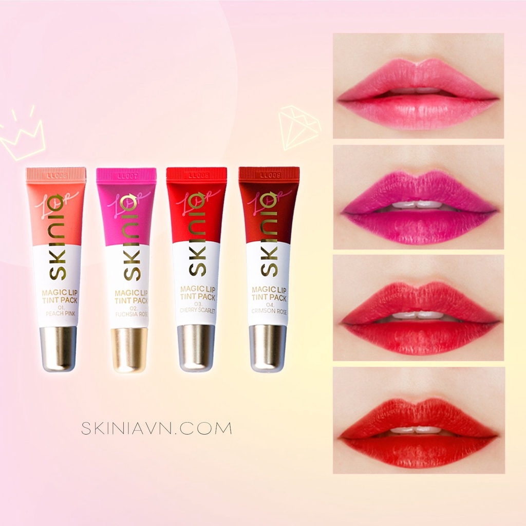 Son Xăm siêu lì 10 giờ Skinia từ Hàn Quốc Magic Lip Tint 10g