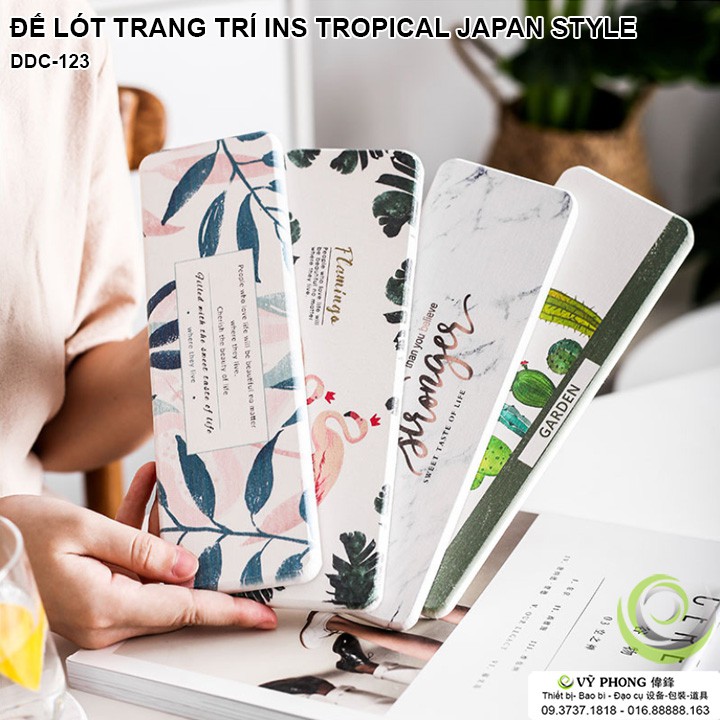 MIẾNG ĐẾ LÓT HÌNH CHỮ NHẬT TRANG TRÍ BÀN ĂN INS TROPICAL JAPAN STYLE CHỤP ẢNH SẢN PHẨM DDC-123