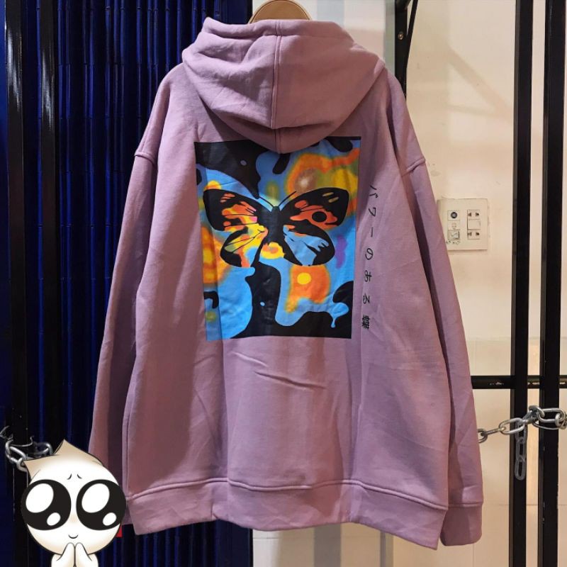 Áo Hoodie Nỉ bông 2 lớp Bướm