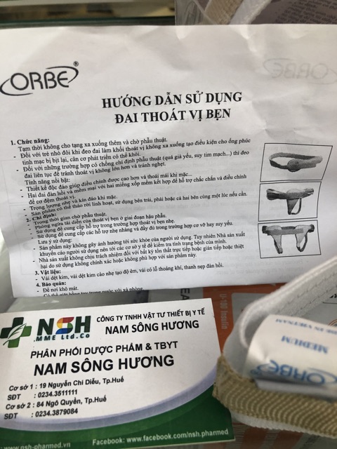 Đai Nẹp Thoát Vị Bẹn Thoát Vị Háng Một Bên Có Dây Orbe