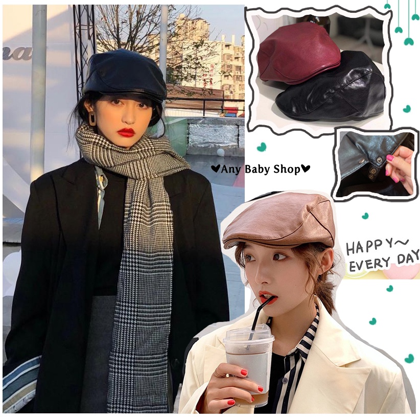 Nón(Mũ) nồi chất da -Beret hot hit thời thượng cho cả nam và nữ nhiều màu cực cool (hàng có sẵn) ❣❣