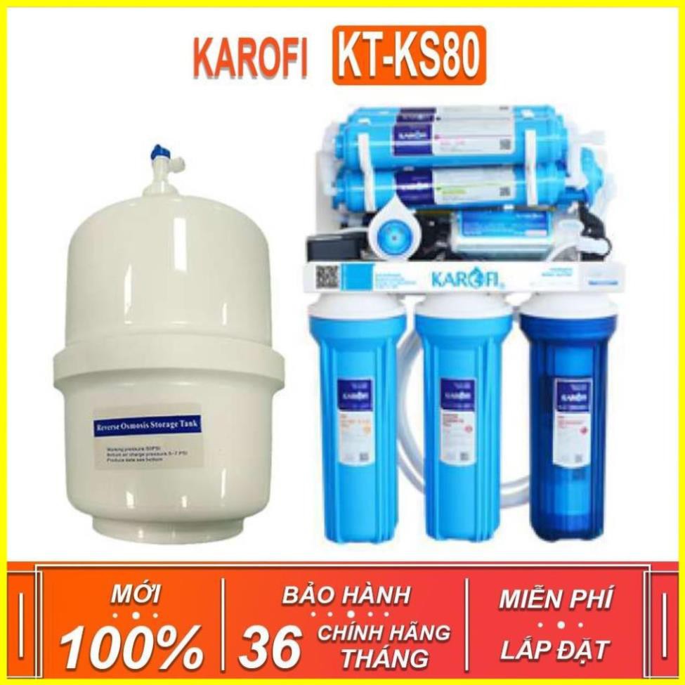 Máy lọc nước tinh khiết không tủ KAROFI KT-KS80 ( Xuất sứ Việt Nam - Cam Kết Chính Hãng )
