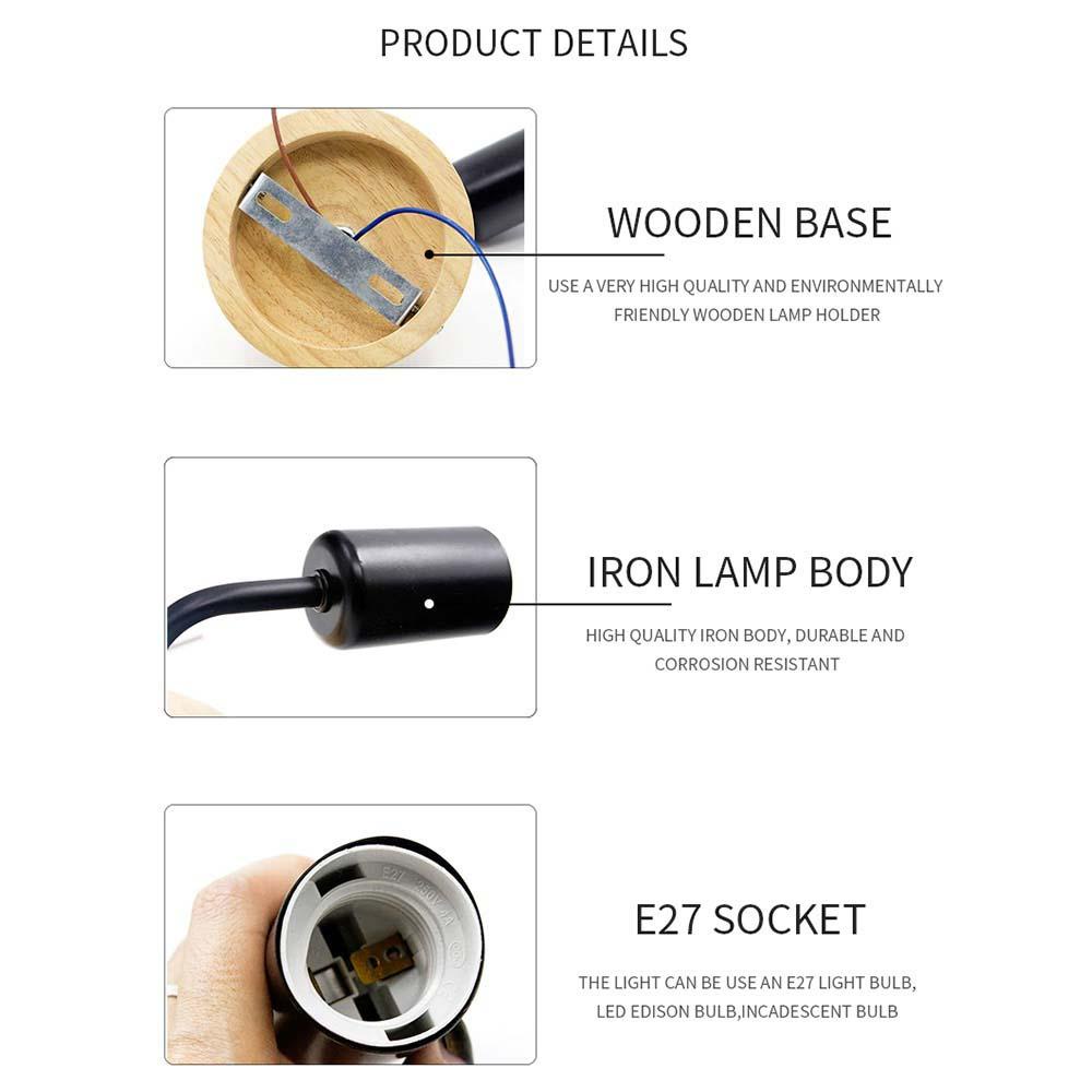 Bóng Đèn Gắn Tường 110V 220V E27 Phong Cách Bắc Âu Độc Đáo Trang Trí Nội Thất
