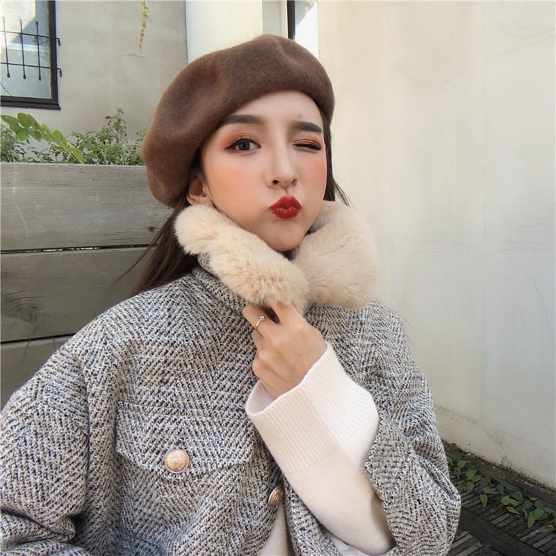 Áo khoác dạ cao cấp cổ lông