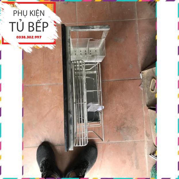 Giá dao thớt inox lắp tủ bếp lắp day 3 tầng nặng cân cao cấp