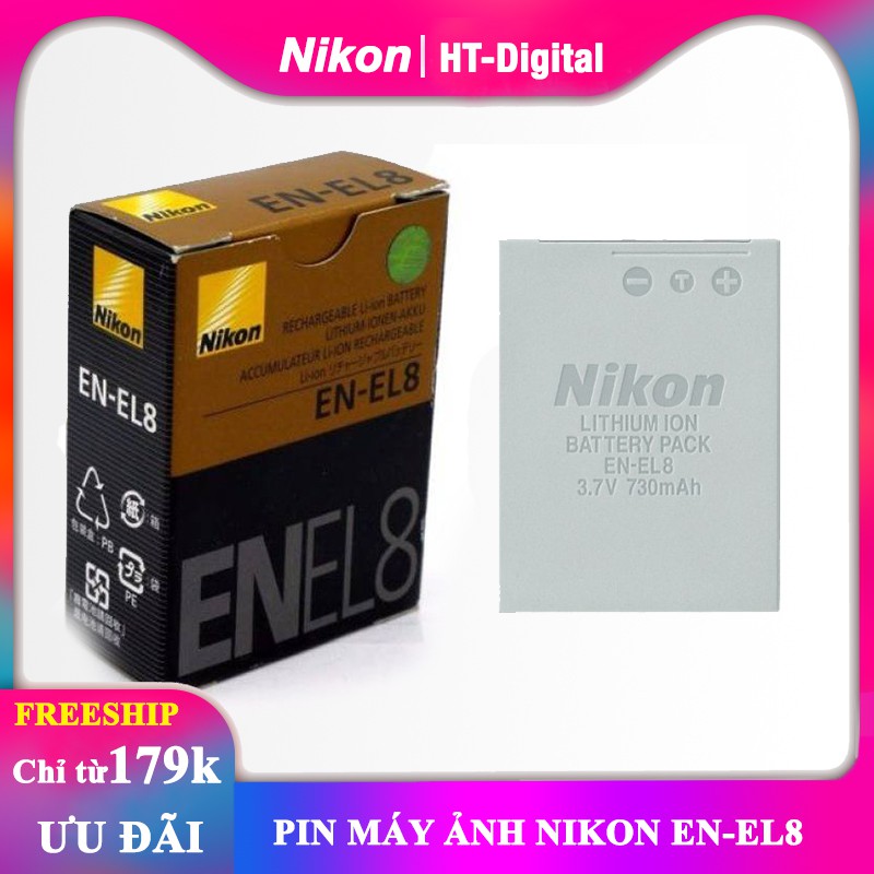 Pin máy ảnh Nikon EN-EL8 (Bảo hành 6 tháng)