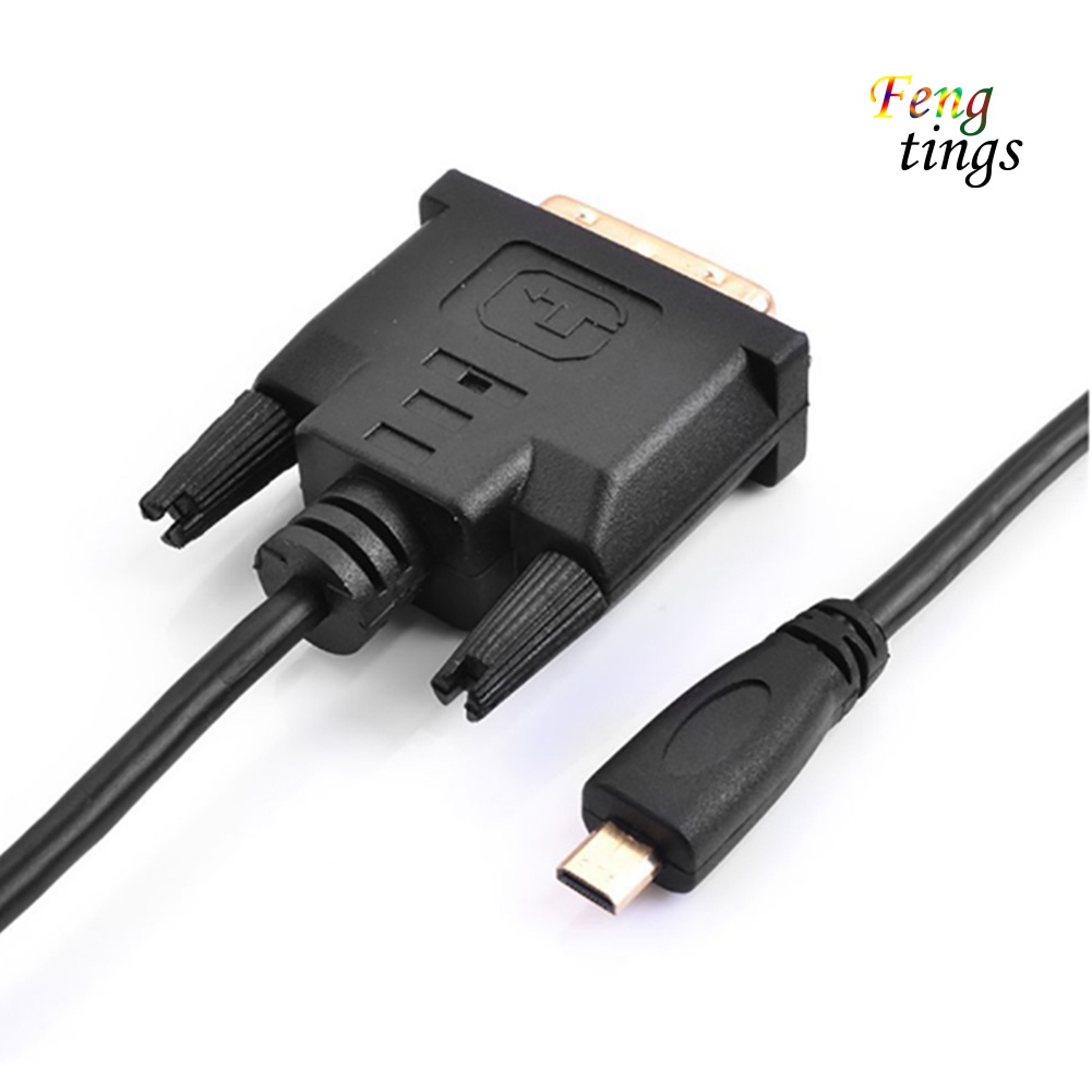 【FT】DOONJIEY 0.3/1/1.8m Gold Plated Micro HDMI-compatible to DVI 24+1Pin Adapter Cable for HDTV