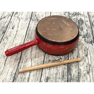 Trống khẩu có cán cầm gỗ mít da trâu, trống khẩu hát chèo