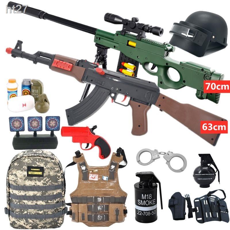 Súng ak47 đồ chơi awm cậu bé bú trẻ em bom mềm lấy gà thiết bị mô phỏng trường tấn công