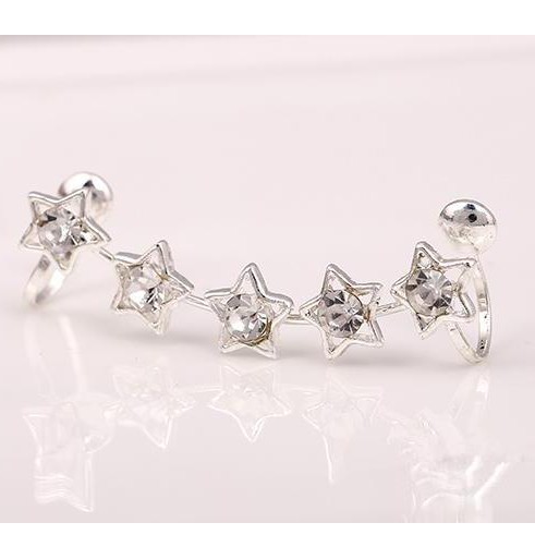 Bông tai kiểu dây xích dài đính đá trẻ trung cá tính