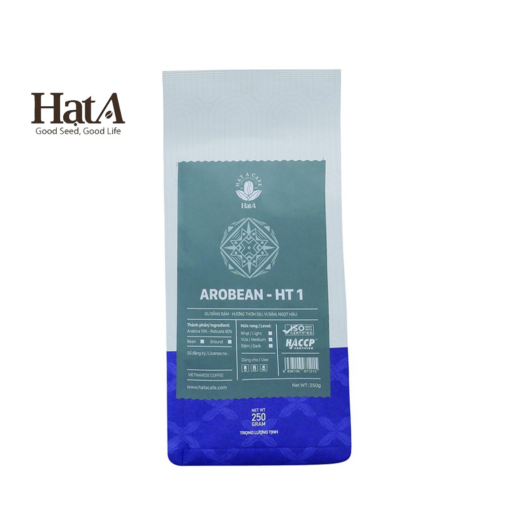 Cà phê pha máy Hạt A Cafe AROBEAN HT1 gu đắng đậm hương thơm dịu, vị đậm, ngọt hậu 250g/500g/1000g