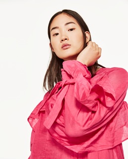 Áo đũi ZARA hồng sen