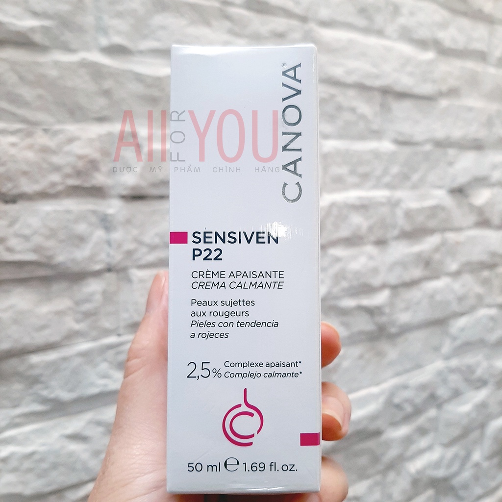 CANOVA Sensiven P22 50mL - Kem Làm Dịu Da, Dưỡng Ẩm Dành Cho Da Nhạy Cảm.