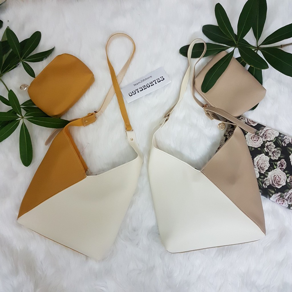 Túi da Cut - Out Bag da siêu mịn[Có Video Thật_ kèm túi nhỏ]