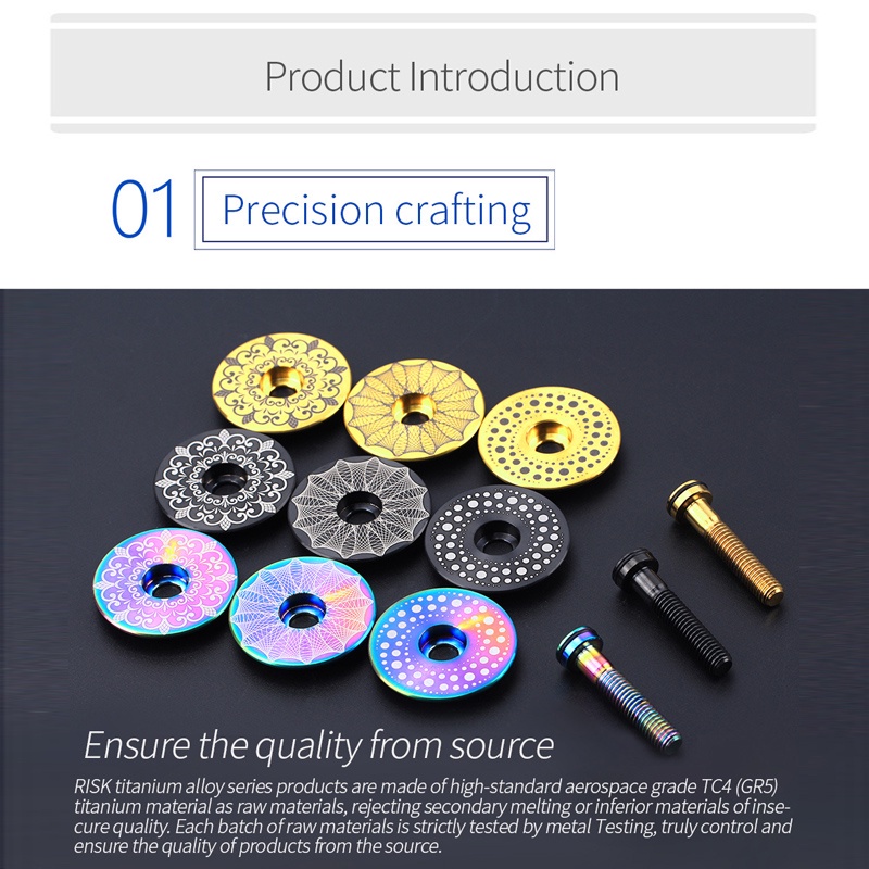 Nắp Đậy Đầu Trục Xe Đạp Leo Núi Bằng Hợp Kim Titan 28.6mm 1 1/8"