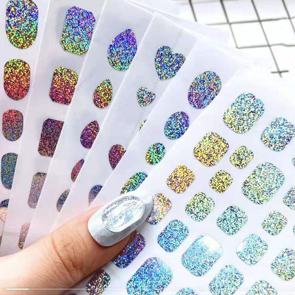OCEANMAP Miếng Dán Trang Trí Móng Tay Lấp Lánh Nhiều Màu Sắc