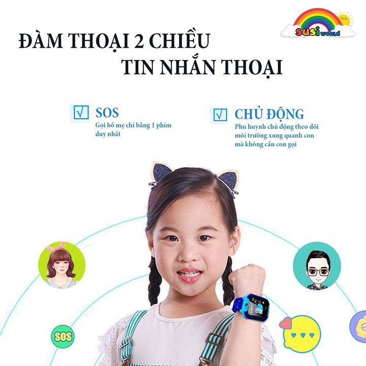 Đồng hồ định vị trẻ em + tặng 100 ngôi sao dạ quang