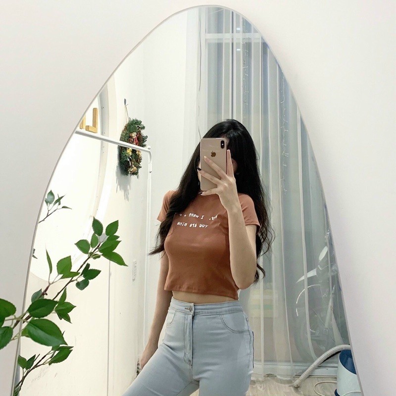 Áo croptop chất cotton freesize < 55kg