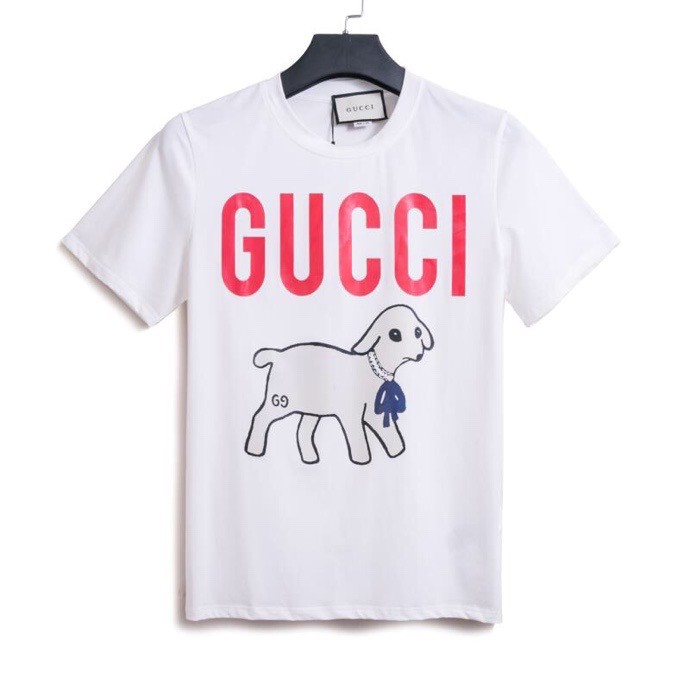 Thương hiệu thời thượng Top G - * --- Áo phông ngắn tay in họa tiết hình con chó con, cùng một kiểu cho nam và nữ