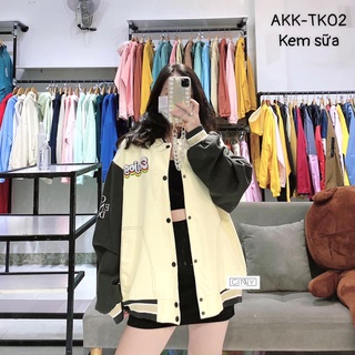 Áo Khoác Bomber Enjog TK 02| Khoác Bomber Nữ| Form Rộng| Áo Bóng Chày