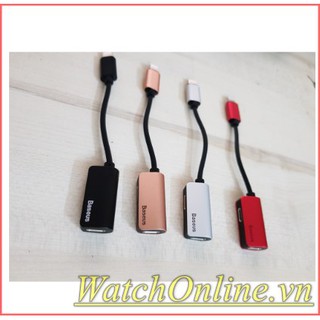 Bộ chia cổng Lightning 1 thành 2 Baseus L37 cho iPhone 7/ iPhone 8/ iPhone X ...