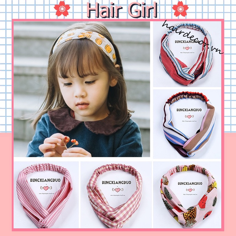 Dây cột tóc vải kiểu Hàn Quốc dễ thương cho bé
