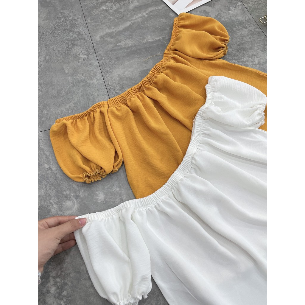 Set Trễ Vai Đi Biển Mix Quần Suông Ống Rộng | BigBuy360 - bigbuy360.vn