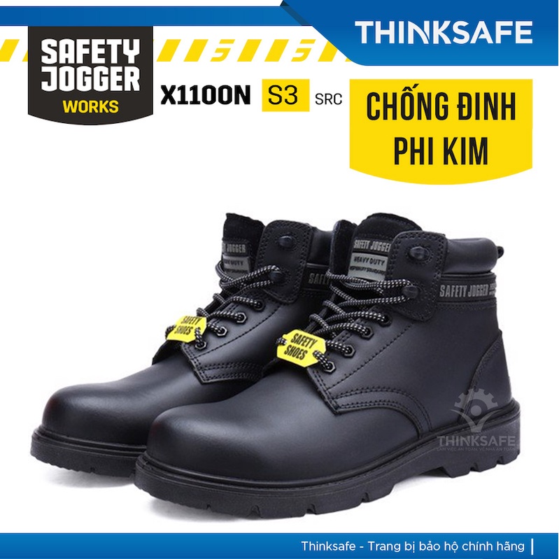 Giày bảo hộ lao động Safety Jogger X1100N S3 Metal Free da bò cao cấp, chống nước, chống trượt chuẩn SRC - Thinksafe