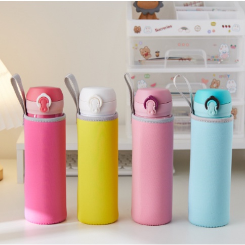 Túi Đựng Bình Giữ Nhiệt Bình Nước Vải Neoprene Chống Sốc Và Cách Nhiệt 300 - 500 Ml Nhiều Màu M3540