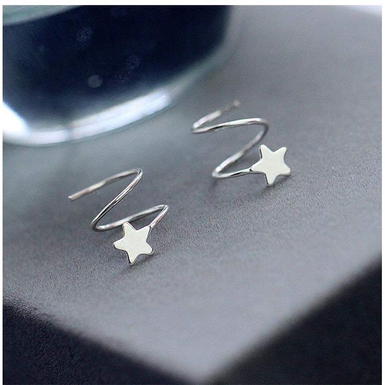 Khuyên tai bạc Khuyên Sao chổi Van Jewelry V10203 xoắn vòng cá tính