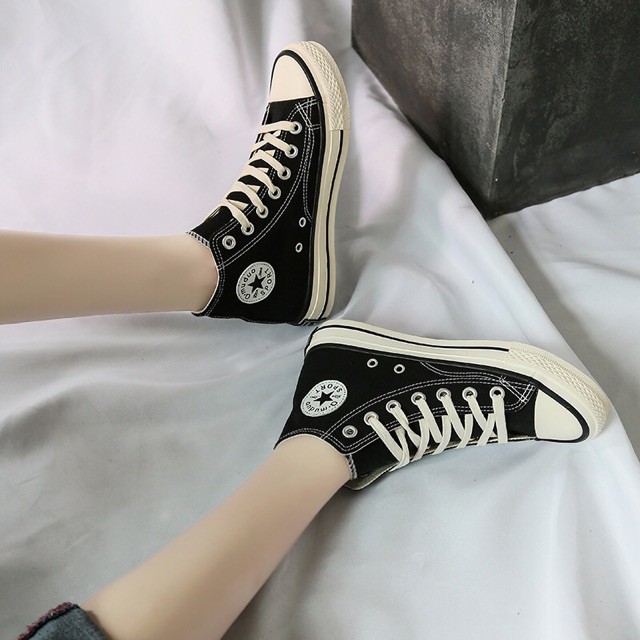 [𝐓𝐚̣̆𝐧𝐠 𝐓𝐢𝐜𝐤𝐞𝐫] Giày Thể Thao Nữ Cổ Cao Xinh Xắn (Kiểu Dáng Convers Cổ Cao 1970s) | BigBuy360 - bigbuy360.vn