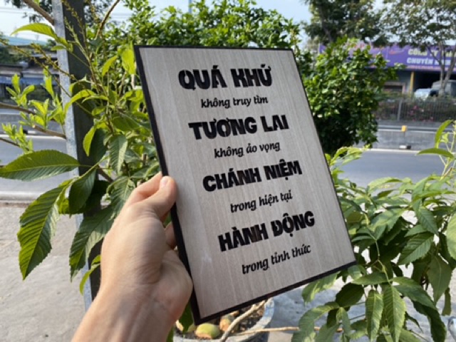 Tranh Slogan truyền động lực bằng Gỗ thiết kế độc nhất LEVU029