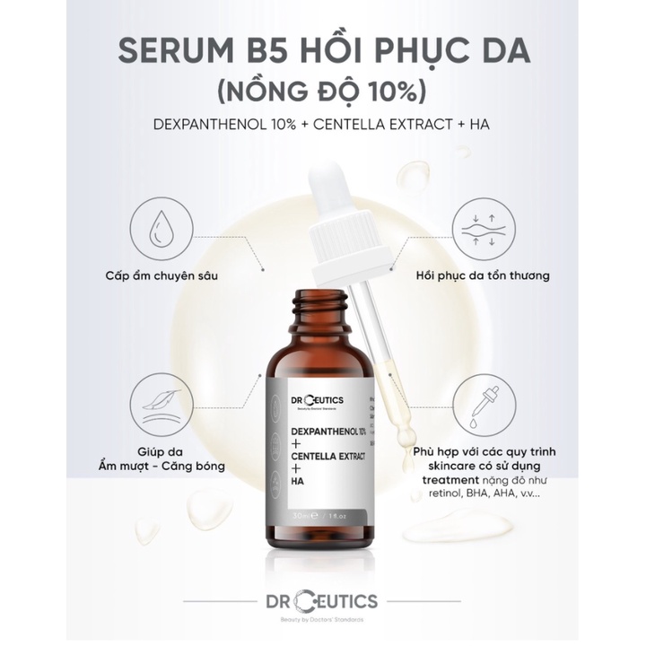 SERUM DRCEUTICS CẤP ẨM PHỤC HỒI DA B5 + CENTELLA + HA