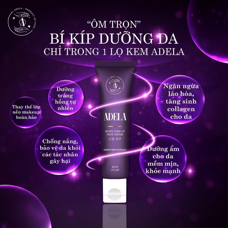 QUÀ TẶNG KHÔNG BÁN - Gói test ADELA WHITE TONE UP FACE CREAM