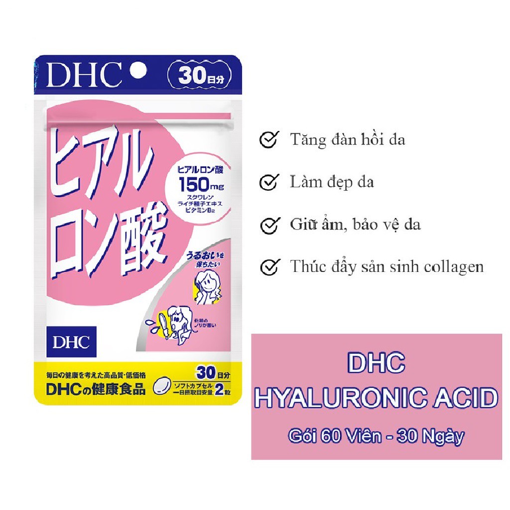 Viên Uống Giữ Ẩm Cấp Nước DHC Hyaluronic Acid 30 Ngày