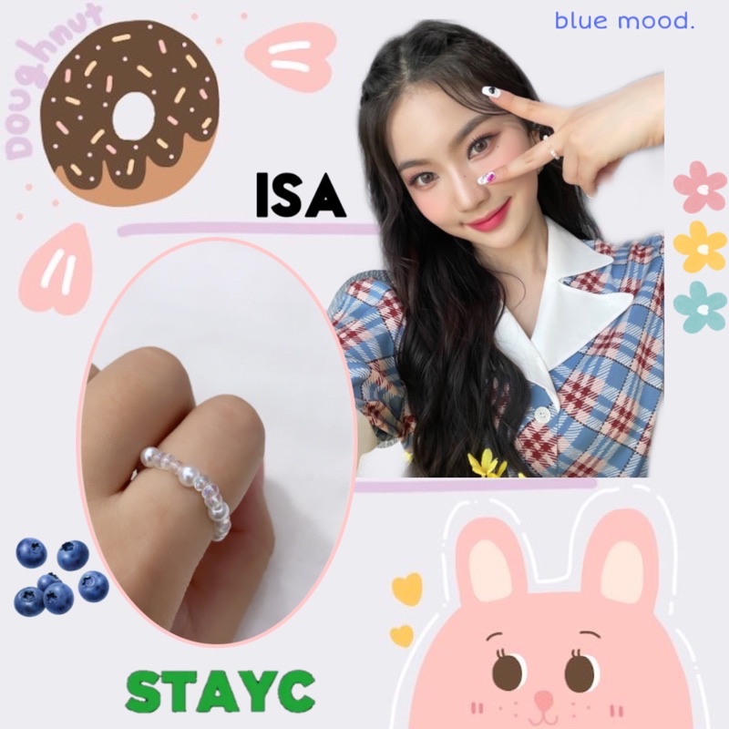 Nhẫn handmade hạt cườm Inspired Isa Stayc