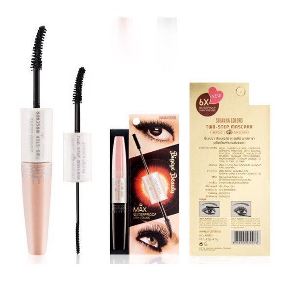 Mascara 2 đầu dài và dày mi, chống nước Sivanna 6X HF891 Max Waterproof | BigBuy360 - bigbuy360.vn