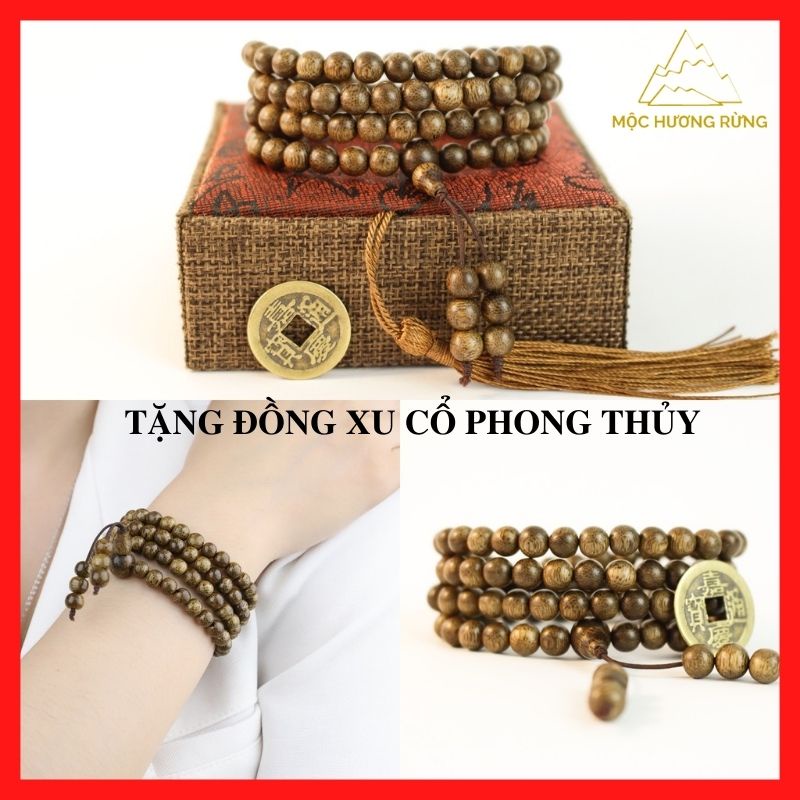 Vòng tay trầm hương chuỗi tràng hạt 108 hạt cho nam và nữ size 6-7-8mm_ mochuongrung_888