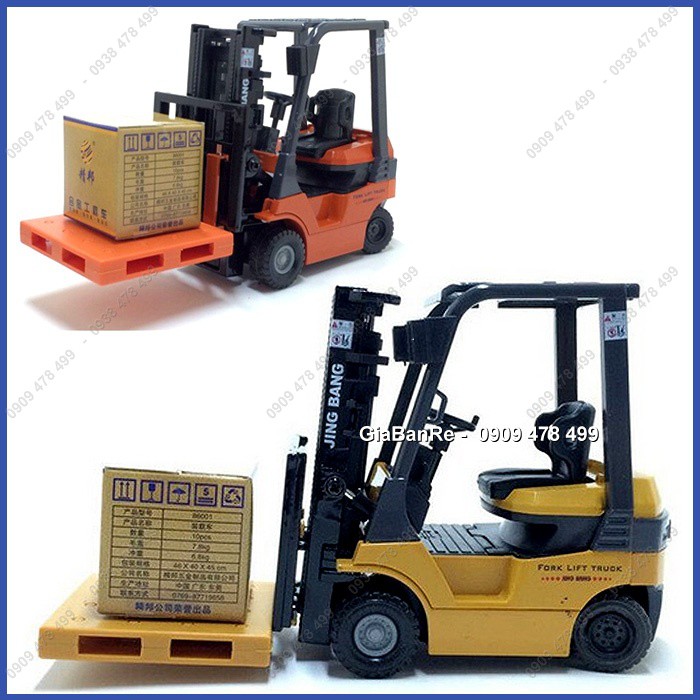 Mô Hình Kim Loại Xe Nâng Hạng Nặng Forklift Tỉ Lệ 1:32 - JB - 9950