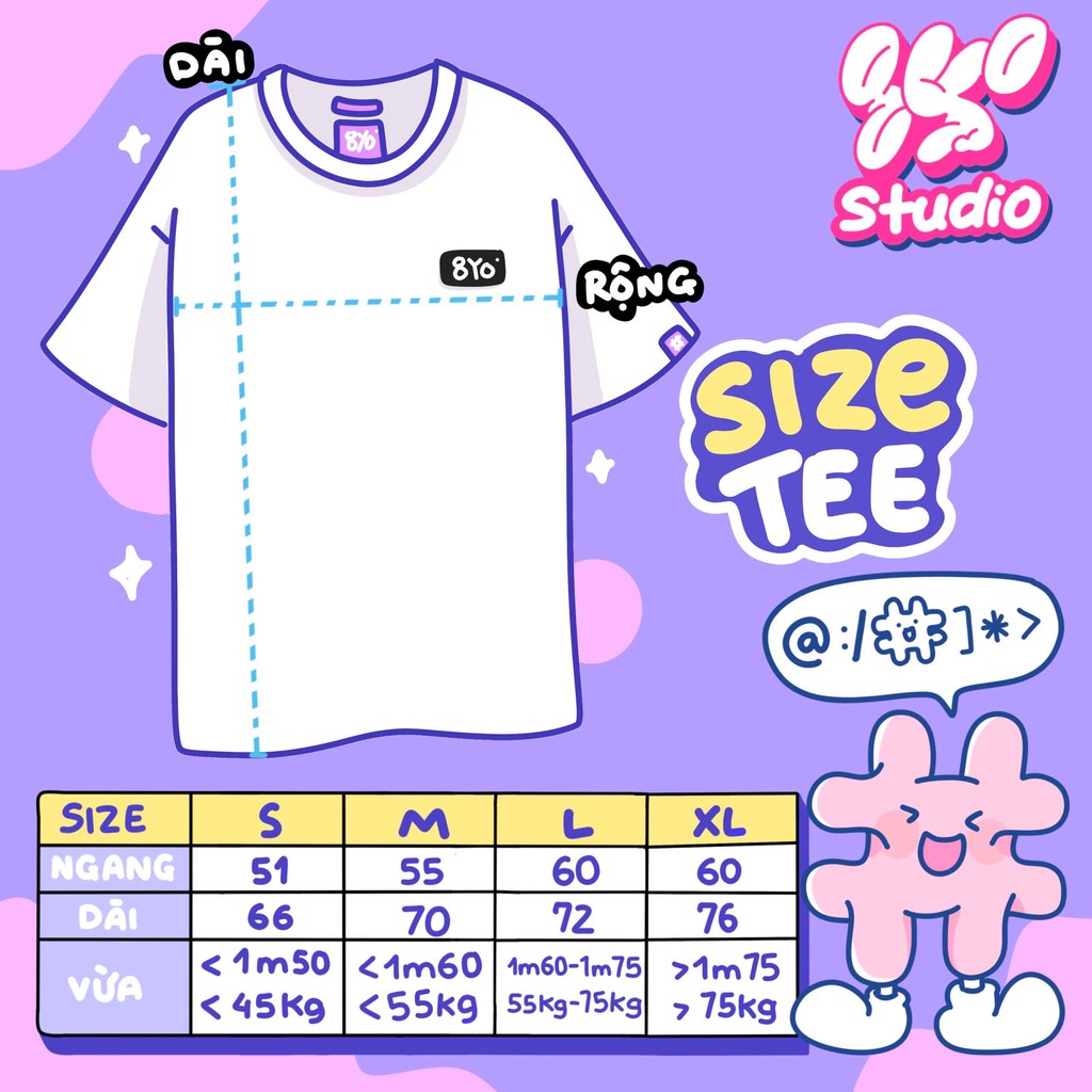 Áo thun tay lỡ 8YO phông Unisex nam nữ Premium Cotton oversize form rộng PUZZLE - Xanh da trời