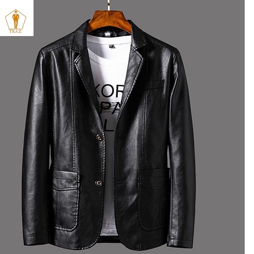Áo Khoác Vest Da Nam TRAZ MEN Đờ Mi Chất Liệu Da Phong Cách Hàn Quốc Thời Trang Xuân Thu