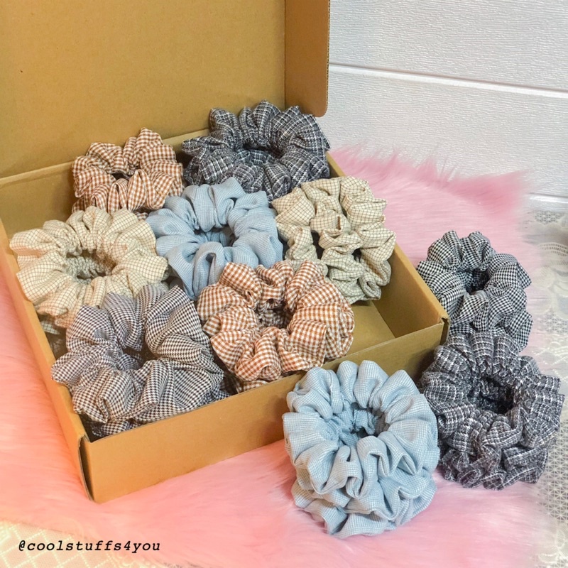 Đồ buộc tóc scrunchies hoạ tiết sọc vải dày dặn✨