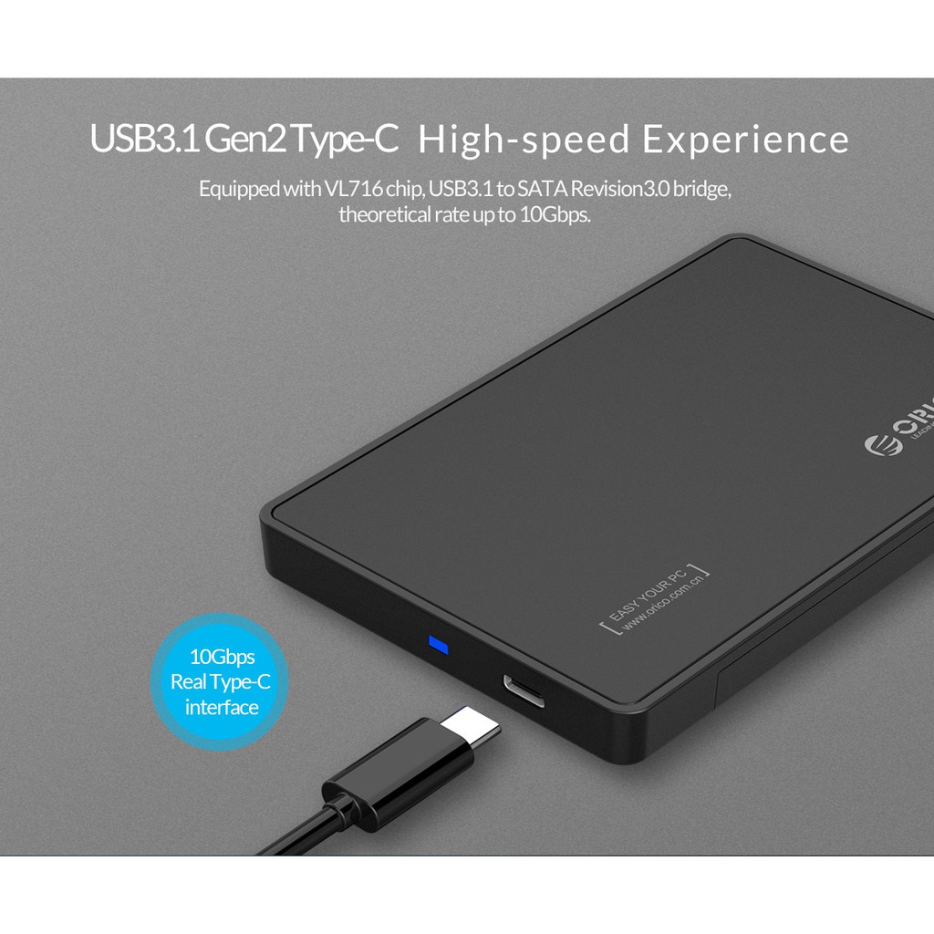 Vỏ Ổ Cứng Ngoài Orico 2.5 In Usb3.1 Type-C 2588c3-g2 Ssd Ốp | BigBuy360 - bigbuy360.vn