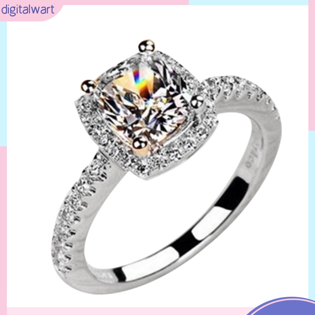 Nhẫn đính đá zircon thiết kế sành điệu trẻ trung cho nữ