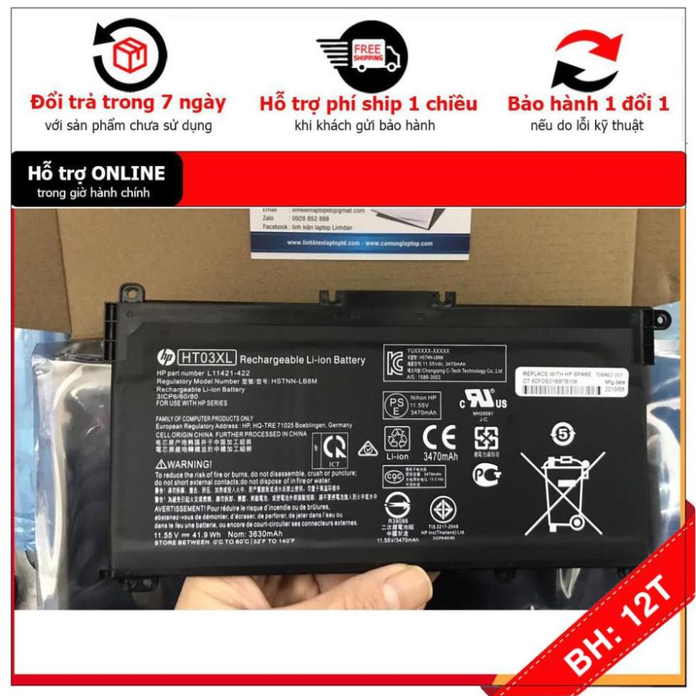 Pin HP 41Wh Pavilion 17BY 17CA HT03XL Battery BH12TH 14-DA 15-DA HT03XL pin Zin