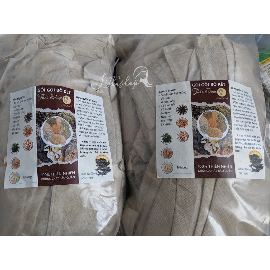 [Tiện lợi, sạch sâu] Túi lọc bồ kết thảo dược gội đầu giúp tóc suôn, mượt