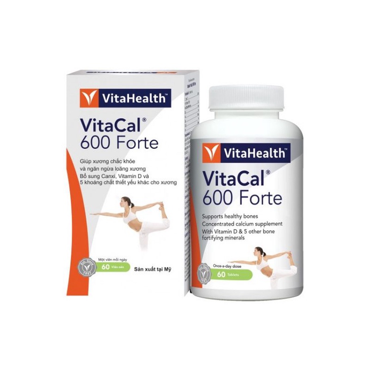 Viên Uống Bổ Sung Canxi VitaHealth Vitacal 600 Forte