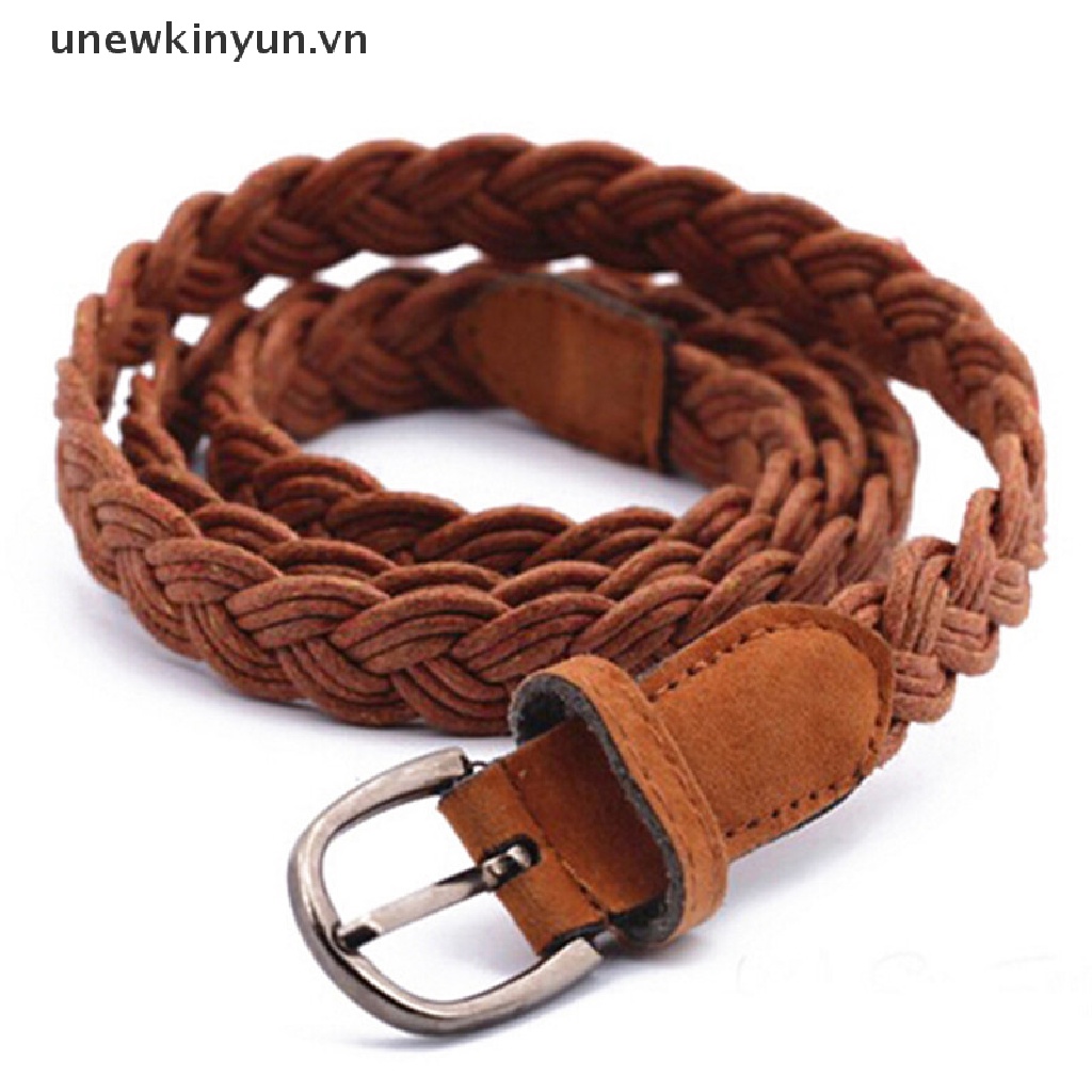 Thắt lưng bện dây bản rộng co giãn thời trang dành cho nữ