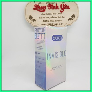 Bao cao su Durex Invisible Extra Thin Extra Sensitive 10 bao siêu mỏng