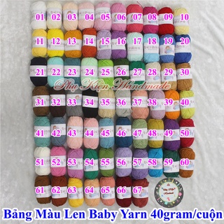 Len Baby Yarn 40gr/cuộn (Màu 51 - 67)